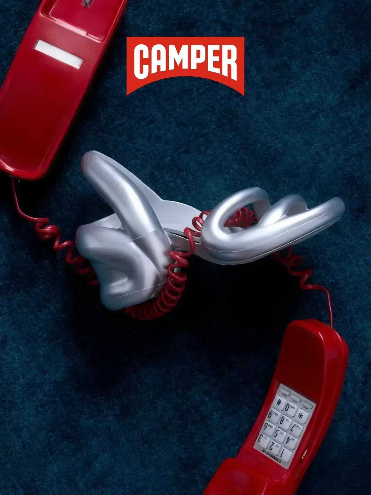 Camper footwear styled within a contemporary Chinese setting that reads to a Gen Z audience.