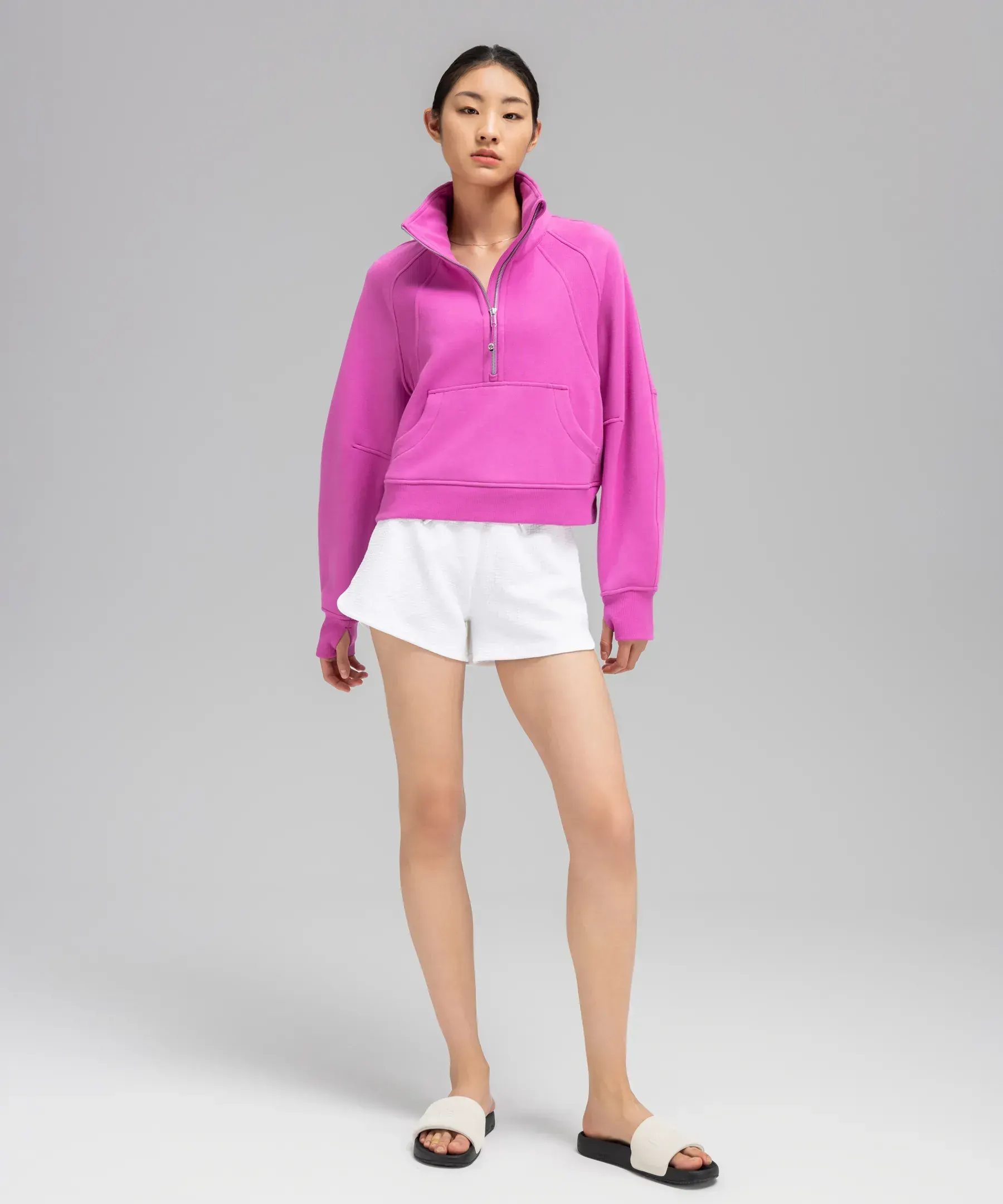 A styled on-model fashion look generated for a global brand, shot as editorial imagery.