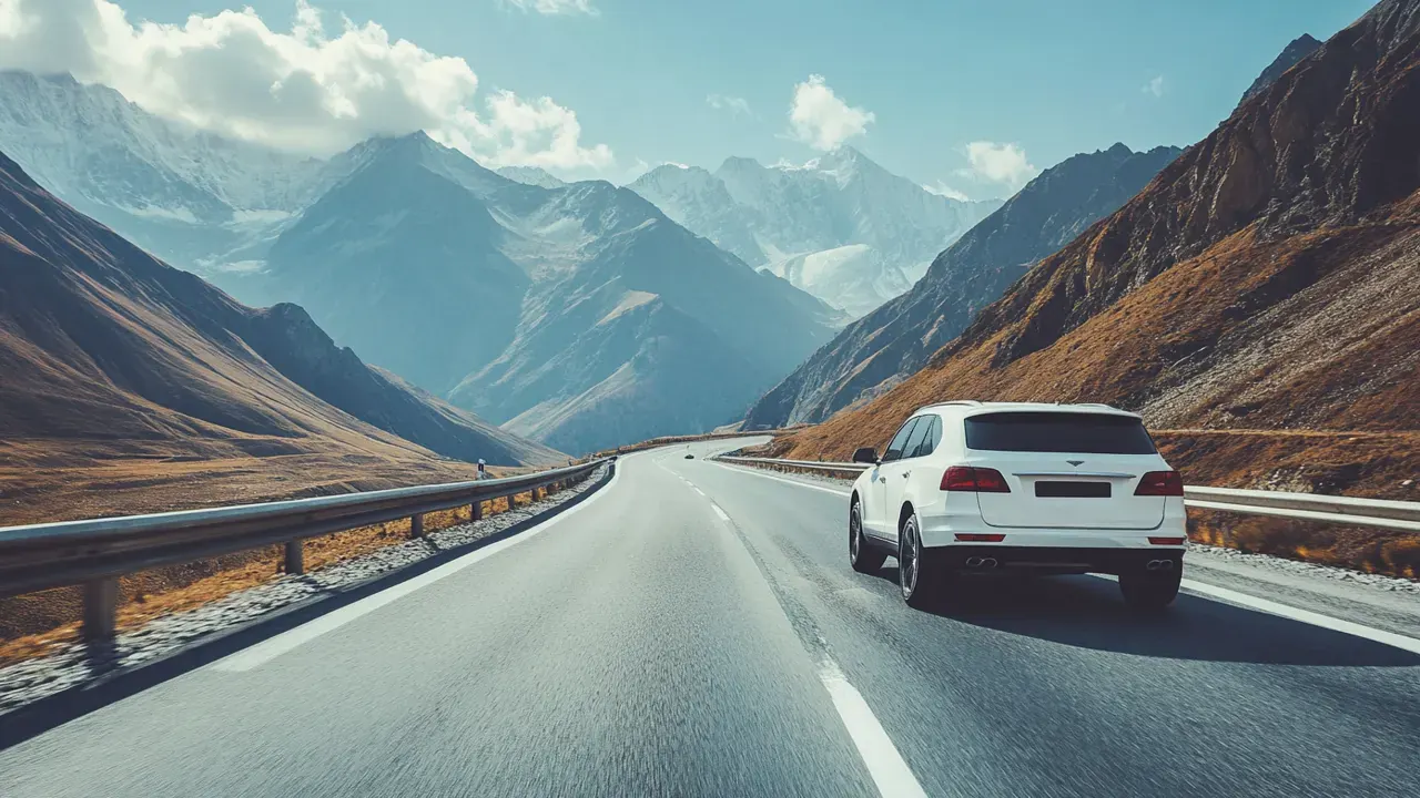 The premium SUV composed in a coastal driving scenario.